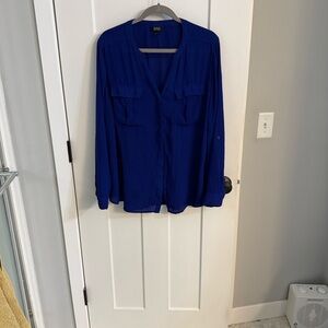 a.n.a Deep Blue Women's Blouse